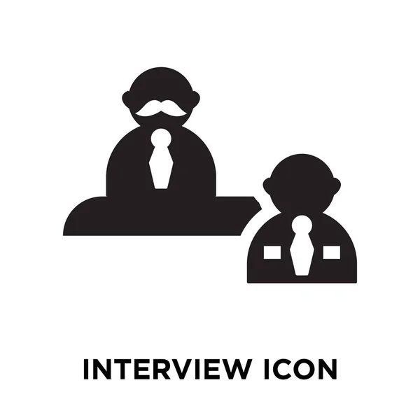 Icono Entrevista Vector Aislado Sobre Fondo Blanco Concepto Logotipo Signo — Vector de stock