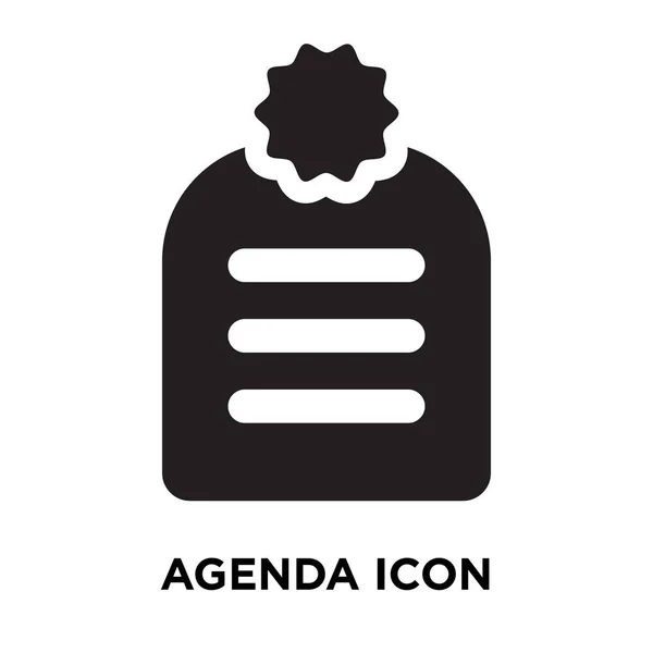 Vektorové Ikony Agendy Izolovaných Bílém Pozadí Logo Pojmu Agendy Nápis — Stockový vektor