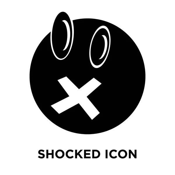 ショック アイコン ベクトルは 白い背景で隔離 透明な背景 塗りつぶし黒シンボル サインオン ショックのロゴのコンセプト — ストックベクタ