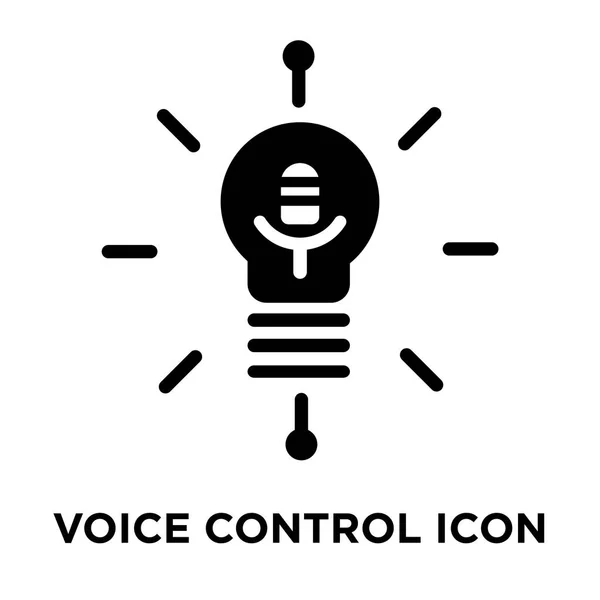 Vettore Icona Controllo Vocale Isolato Sfondo Bianco Logo Concetto Segno — Vettoriale Stock