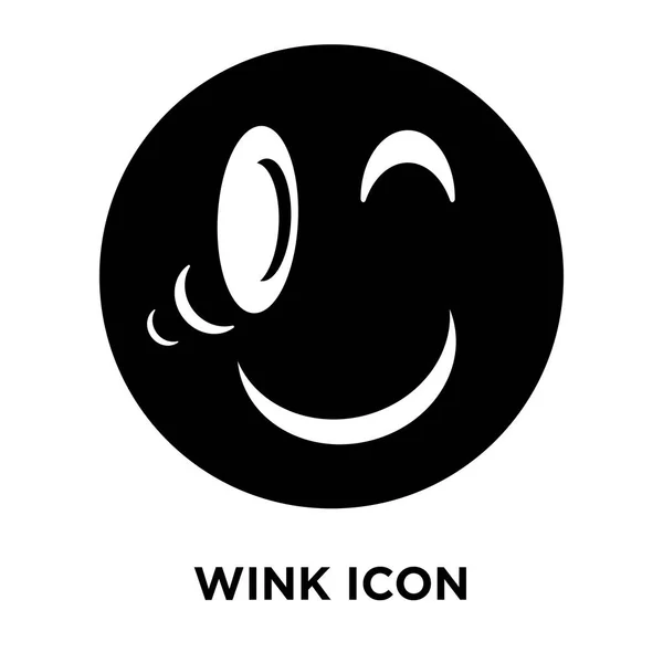 Knipoog Pictogram Vector Geïsoleerd Een Witte Achtergrond Logo Concept Wink — Stockvector