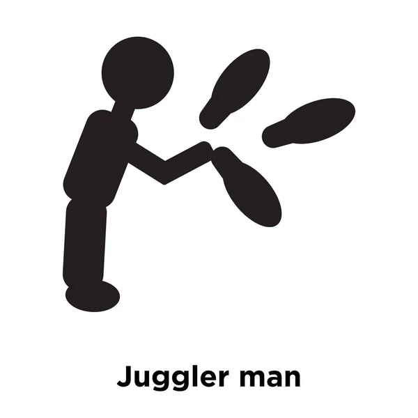 Juggler Homme Icône Vecteur Isolé Sur Fond Blanc Concept Logo — Image vectorielle