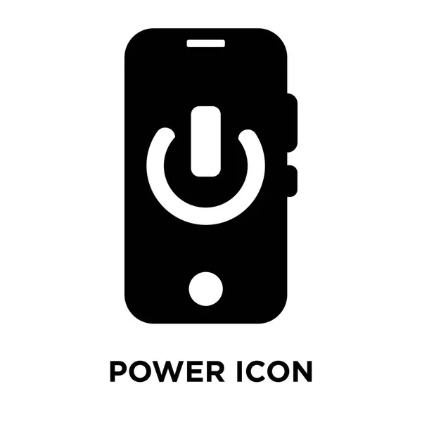 Power Symbol Vektor Isoliert Auf Weißem Hintergrund Logo Konzept Von — Stockvektor