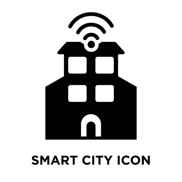 Inteligentne Miasta Wektor Ikona Białym Tle Koncepcja Logo Smart City — Wektor stockowy