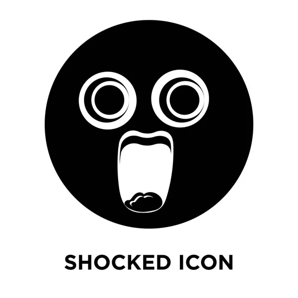 ショック アイコン ベクトルは 白い背景で隔離 透明な背景 塗りつぶし黒シンボル サインオン ショックのロゴのコンセプト — ストックベクタ