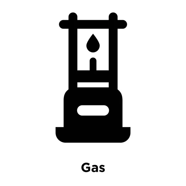 白い背景に 透明な背景のガス記号のロゴのコンセプト上で分離ガス アイコン ベクトルいっぱい黒い記号 — ストックベクタ