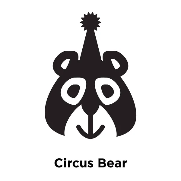Oso Circo Icono Vector Aislado Sobre Fondo Blanco Concepto Logotipo — Vector de stock