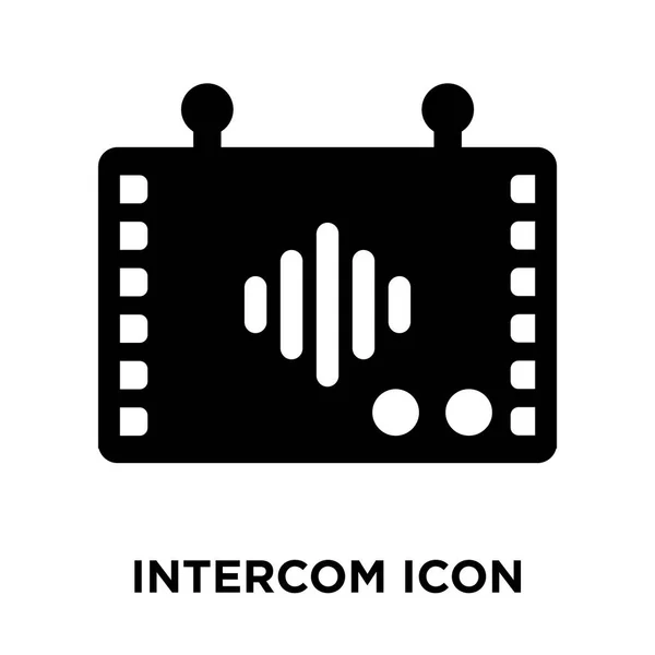 Vektorové Ikony Interkom Izolovaných Bílém Pozadí Logo Pojmu Intercom Nápis — Stockový vektor