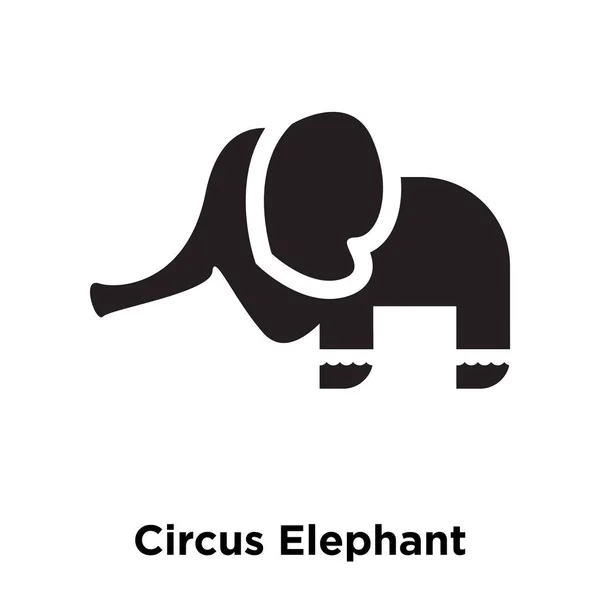 Circus Elephant Ikonen Vektor Isolerad Vit Bakgrund Logotypen Begreppet Cirkus — Stock vektor