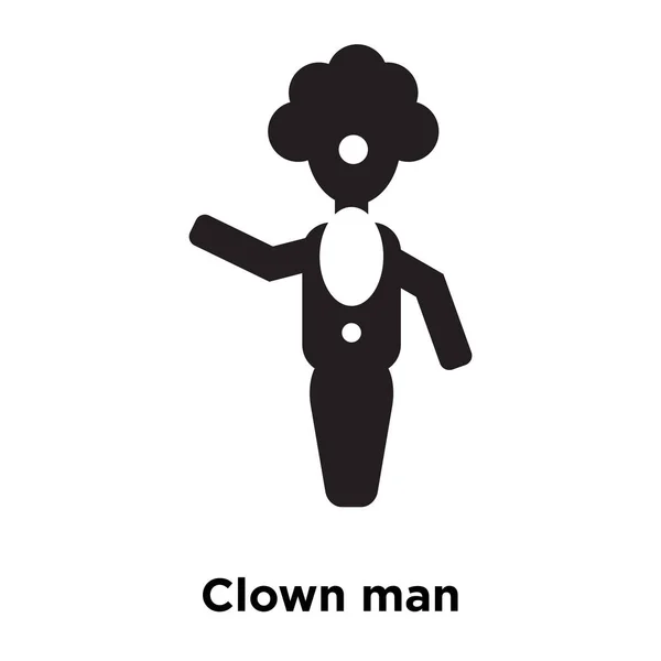 Clown Man Ikonen Vektor Isolerad Vit Bakgrund Logotypen Begreppet Clown — Stock vektor