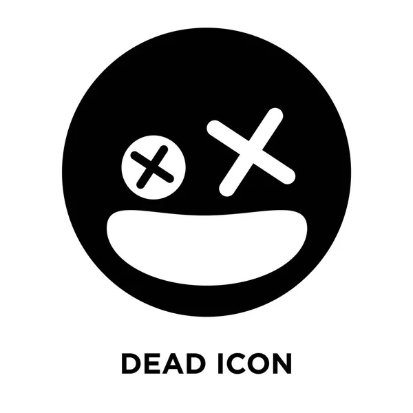 死んだ白い背景で隔離のアイコン ベクトル 死者のロゴのコンセプトに署名透明バック グラウンドいっぱい黒い記号 — ストックベクタ