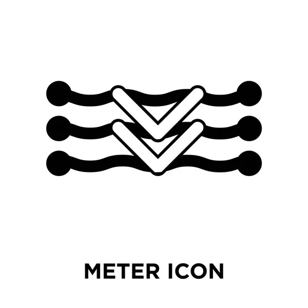 Vektorové Ikony Měřiče Izolovaných Bílém Pozadí Logo Pojmu Metr Nápis — Stockový vektor