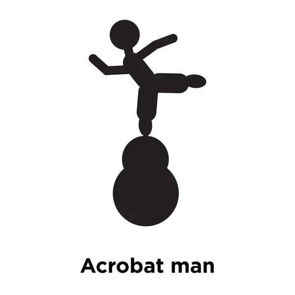 Acrobat Hombre Icono Vector Aislado Sobre Fondo Blanco Concepto Logotipo — Vector de stock