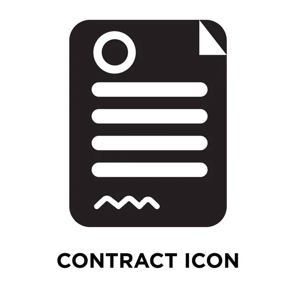 Contract Icon Vector Isolated White Background Logo Concept Contract Sign — Stock Vector