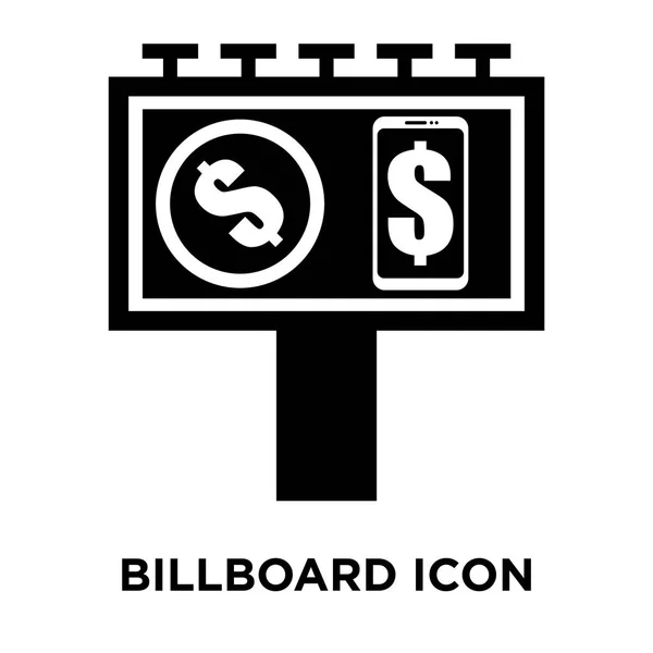 Billboard Icon Vector Isolated White Background Logo Concept Billboard Sign — Stock Vector