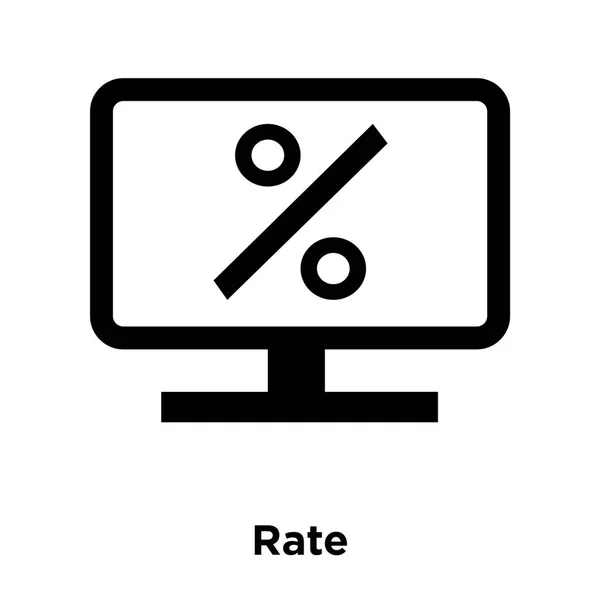 Rate Symbol Vektor Isoliert Auf Weißem Hintergrund Logo Konzept Des — Stockvektor