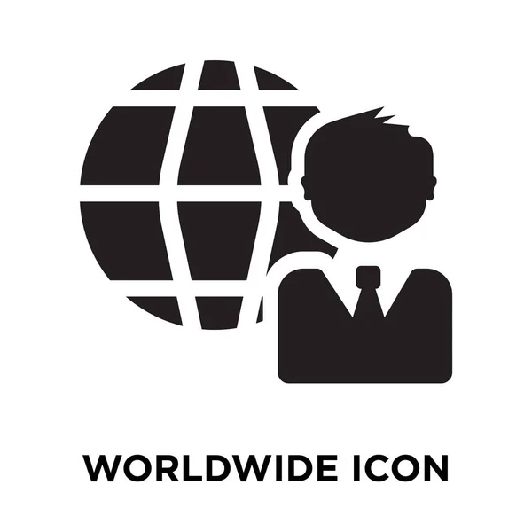 Wereldwijd Pictogram Vector Geïsoleerd Witte Achtergrond Logo Concept Van Worldwide — Stockvector