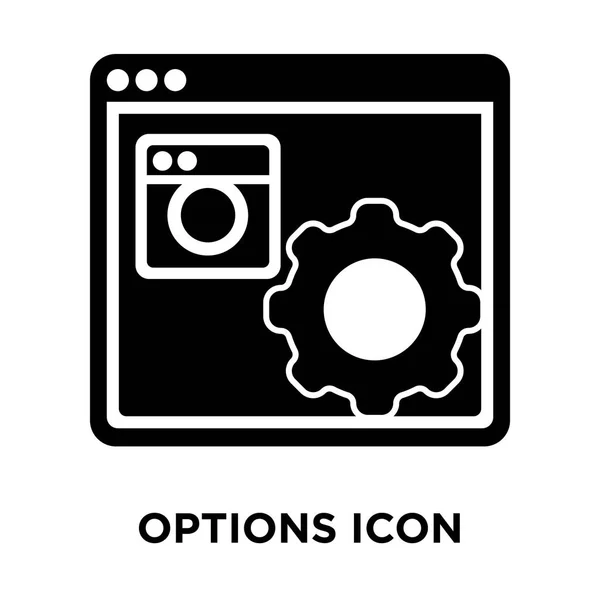 Opciones Vector Icono Aislado Sobre Fondo Blanco Concepto Logotipo Opciones — Archivo Imágenes Vectoriales