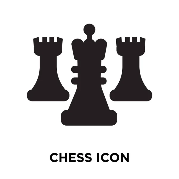 Icône Échecs Vecteur Isolé Sur Fond Blanc Concept Logo Échecs — Image vectorielle