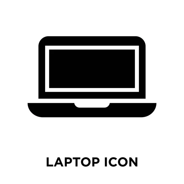 Vecteur Icône Ordinateur Portable Isolé Sur Fond Blanc Concept Logo — Image vectorielle