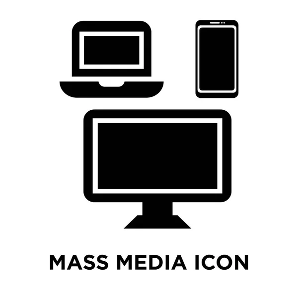 Massenmedien Icon Vektor Isoliert Auf Weißem Hintergrund Logo Konzept Der — Stockvektor