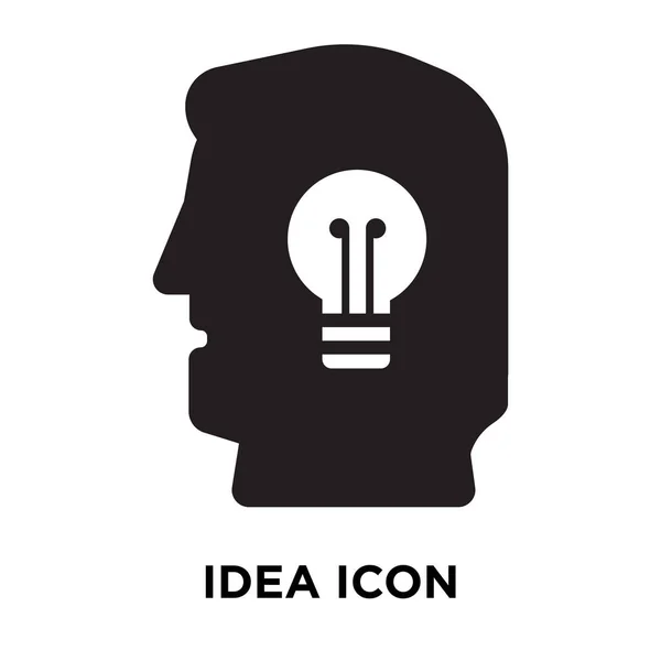 Vektorové Ikony Myšlenka Izolovaných Bílém Pozadí Logo Pojmu Myšlenka Nápis — Stockový vektor