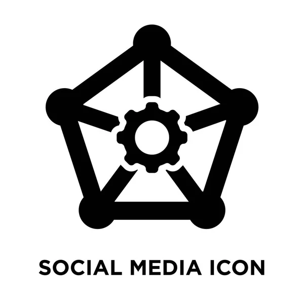 Koncepcja Logo Mediów Społecznych Mediów Społecznych Wektor Ikona Białym Tle — Wektor stockowy