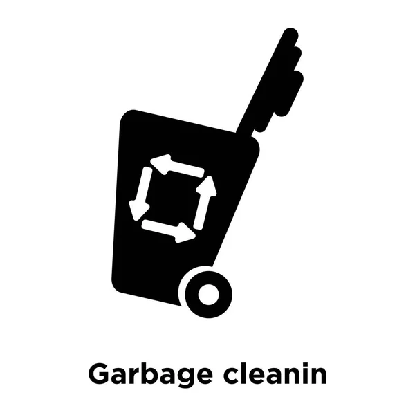 Σκουπίδια Τον Καθαρι Εικονίδιο Διάνυσμα Που Απομονώνονται Λευκό Φόντο Λογότυπο — Διανυσματικό Αρχείο