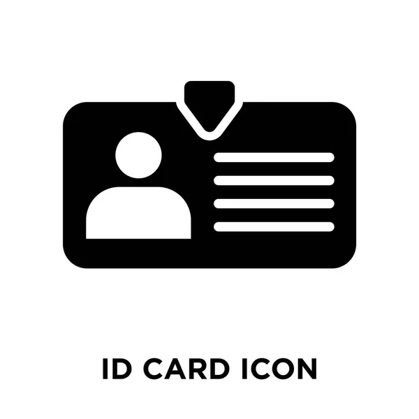 Vettore Icona Della Carta Identità Isolato Sfondo Bianco Concetto Logo — Vettoriale Stock