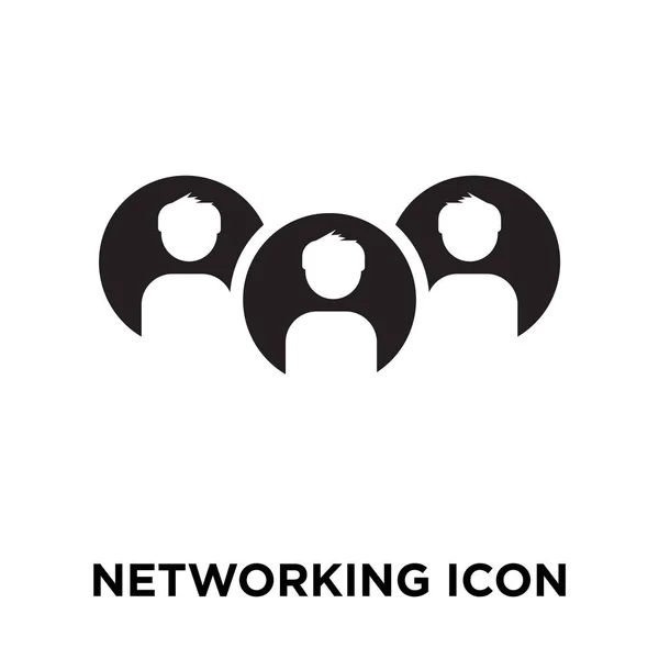 Networking Wektor Ikona Białym Tle Białym Tle Koncepcja Logo Znaku — Wektor stockowy