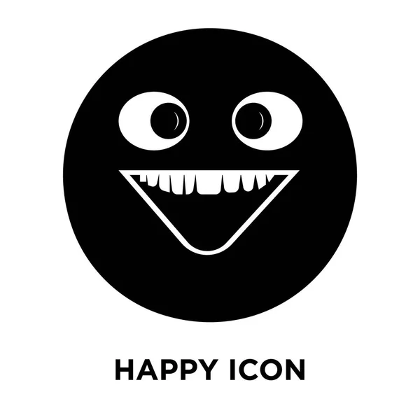 Счастливый Вектор Значка Изолирован Белом Фоне Концепция Логотипа Happy Знак — стоковый вектор