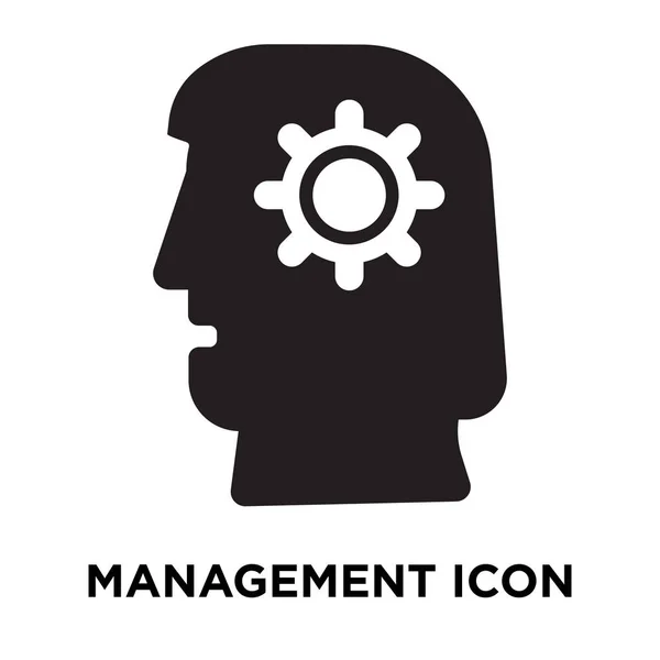 Vektorové Ikony Řízení Izolovaných Bílém Pozadí Logo Pojmu Management Nápis — Stockový vektor