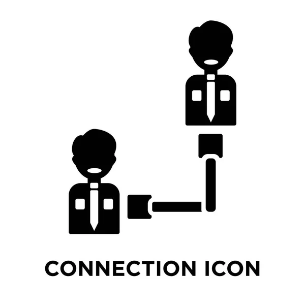 Vetor Ícone Conexão Isolado Fundo Branco Conceito Logotipo Sinal Conexão — Vetor de Stock