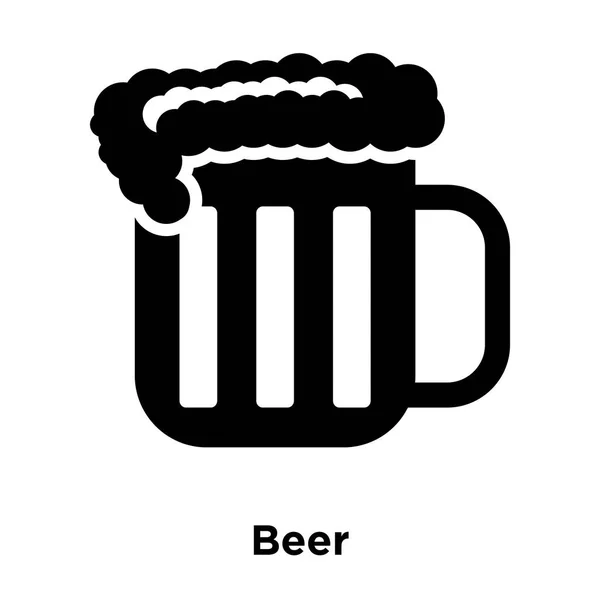 Piwo Wektor Ikona Białym Tle Białym Tle Koncepcja Logo Znaku — Wektor stockowy