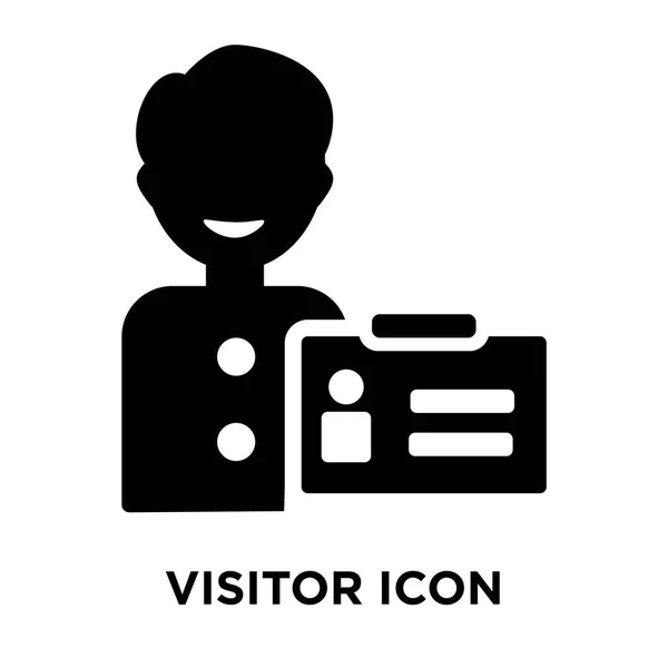 Вектор Иконки Посетителя Изолирован Белом Фоне Концепция Логотипа Знака Посетитель — стоковый вектор