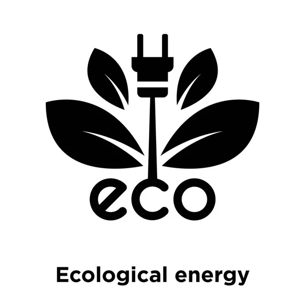 Ecologische Energie Bron Pictogram Vector Geïsoleerd Een Witte Achtergrond Logo — Stockvector