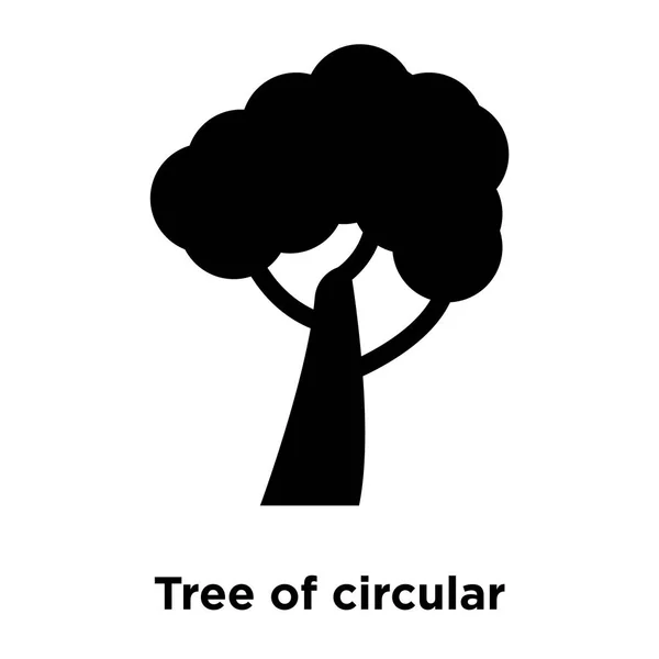 Дерево Круглой Листвы Иконка Вектор Изолирован Белом Фоне Логотип Концепции — стоковый вектор