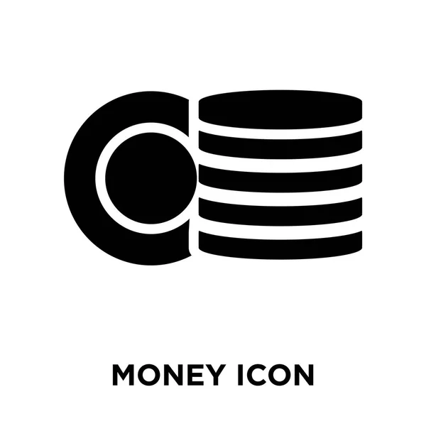 Geld Pictogram Vector Geïsoleerd Een Witte Achtergrond Logo Concept Van — Stockvector