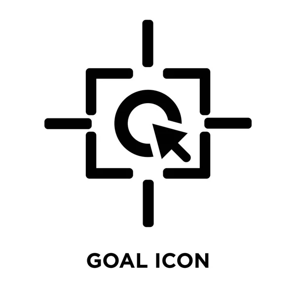 Goal Icon Vector Isolated White Background Logo Concept Goal Sign — Stock Vector