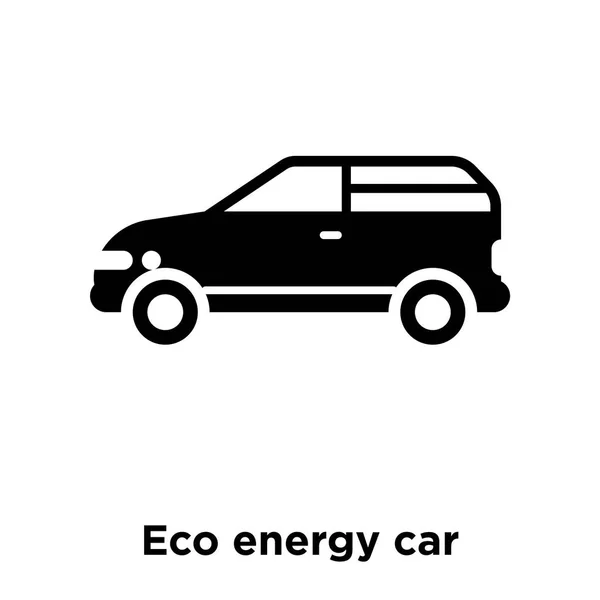 エネルギー車アイコン ベクトル白い背景に分離された 透明な背景 塗りつぶし黒シンボル サインオン エネルギー車のロゴのコンセプト — ストックベクタ