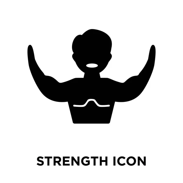 Strength Icon Vector Isolated White Background Logo Concept Strength Sign — Stock Vector