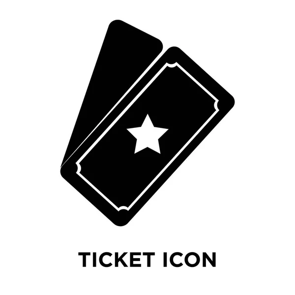 Biljett Ikonen Vektor Isolerad Vit Bakgrund Logotypen Begreppet Biljett Logga — Stock vektor