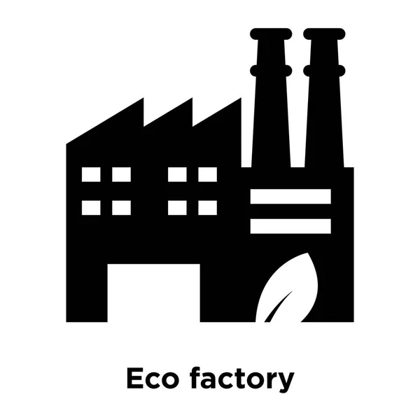 Eco Fabriek Pictogram Vector Geïsoleerd Een Witte Achtergrond Logo Concept — Stockvector