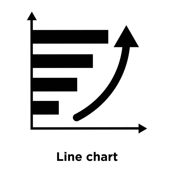 Koncepcja Logo Linii Wykresu Linii Wykresu Wektor Ikona Białym Tle — Wektor stockowy