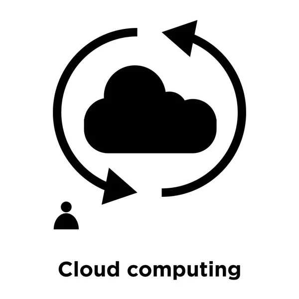 Vecteur Icônes Cloud Computing Isolé Sur Fond Blanc Concept Logo — Image vectorielle