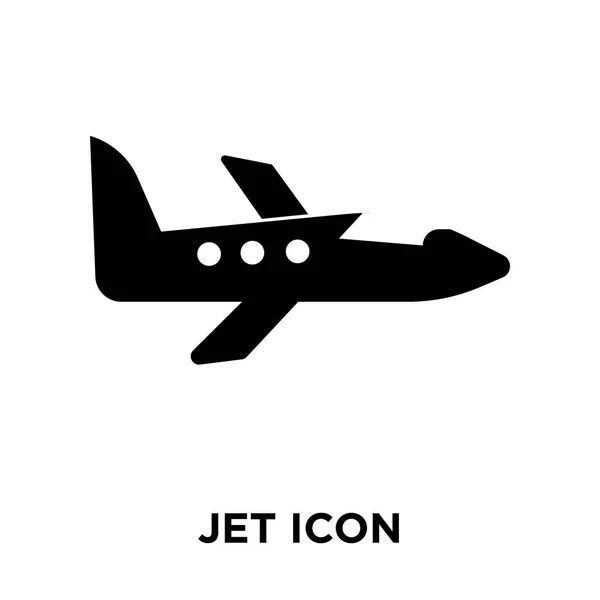 Jet Wektor Ikona Białym Tle Białym Tle Koncepcja Logo Znaku — Wektor stockowy