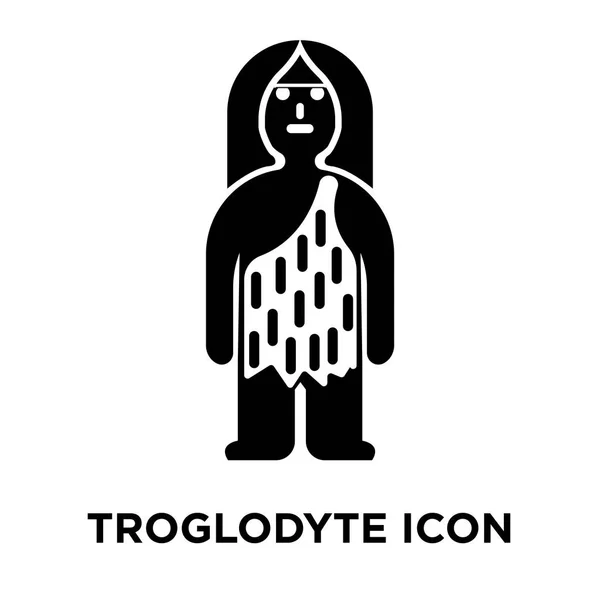 Troglodyte Icon Vector Isolated White Background Logo Concept Troglodyte Sign — Stock Vector