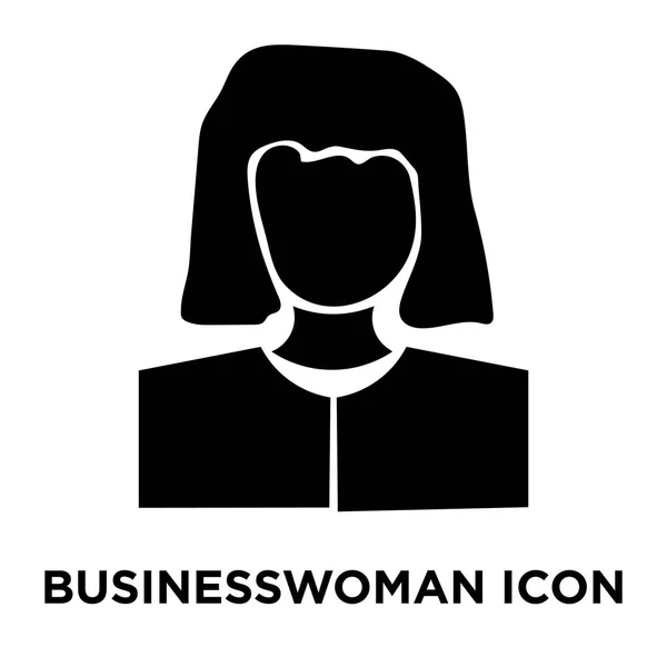 Businesswoman Icône Vecteur Isolé Sur Fond Blanc Concept Logo Businesswoman — Image vectorielle
