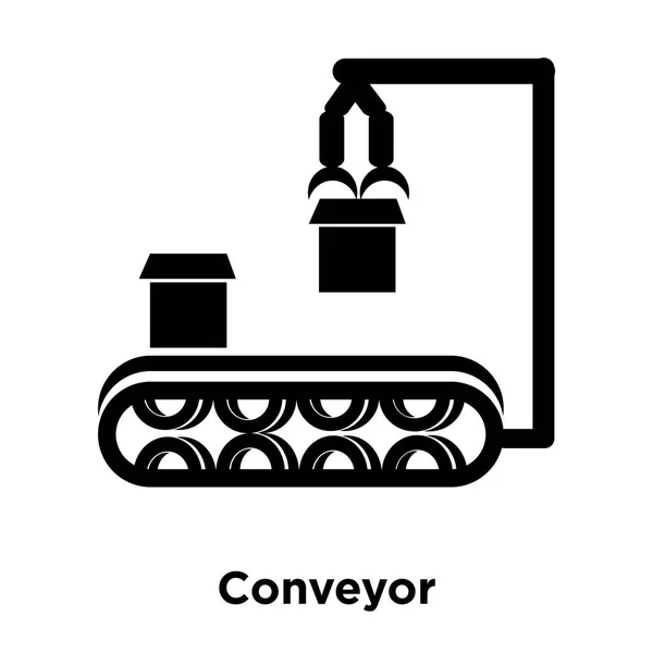 Конвейер Иконка Вектор Изолирован Белом Фоне Логотип Концепции Конвейера Знак — стоковый вектор
