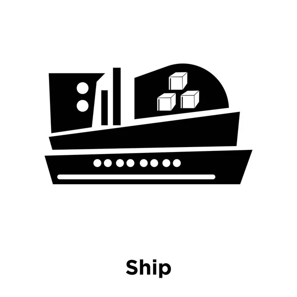 Skeppet Ikonen Vektor Isolerad Vit Bakgrund Logotypen Begreppet Fartyg Logga — Stock vektor